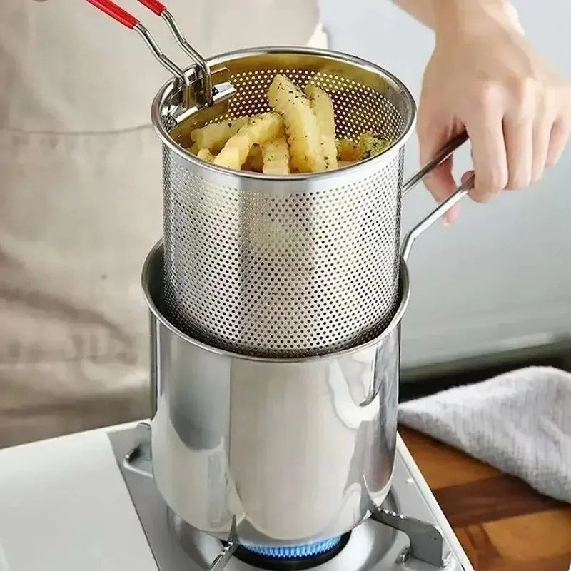 Multipurpose Fries Fryer with Strainer Basket - Image 4
