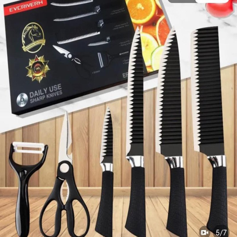 Steel Knife Set - 6 Pieces, Very Beautiful - Image 2