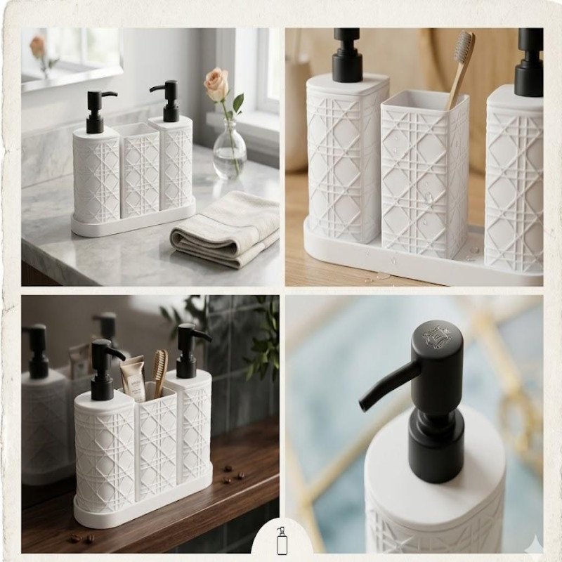 Toilet Set Soap Dispenser Pack Of 03 - Image 3